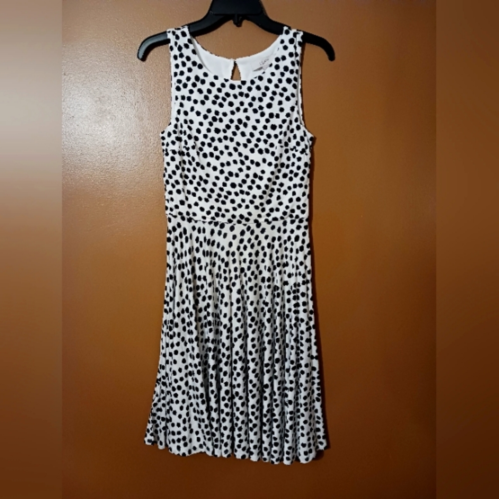 Ann Taylor Loft polka dot flowy dress- size Xs